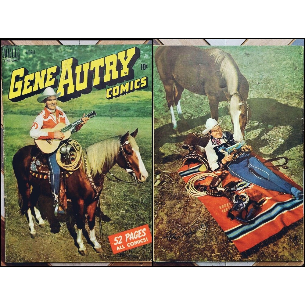 GENE AUTRY COMICS #38 VG/FN (Dell 1950) Photo Covers Golden Age 10-cent Western